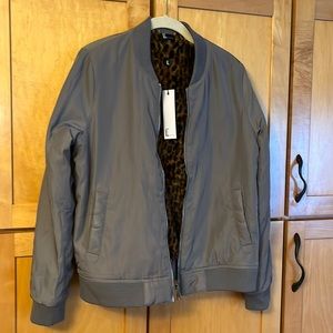 Love Token Grey Jacket with faux fur lining. Size Medium NWT